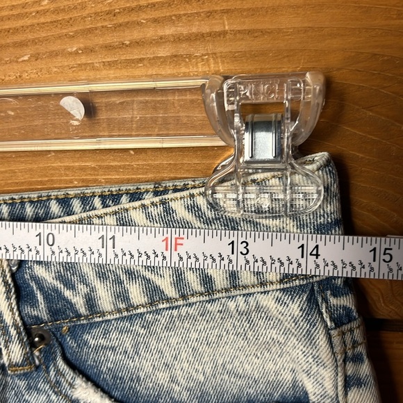 Original Use Distressed Womens Blue Denim Shorts 28 casual summer Frayed Hem y2K - Picture 2 of 8